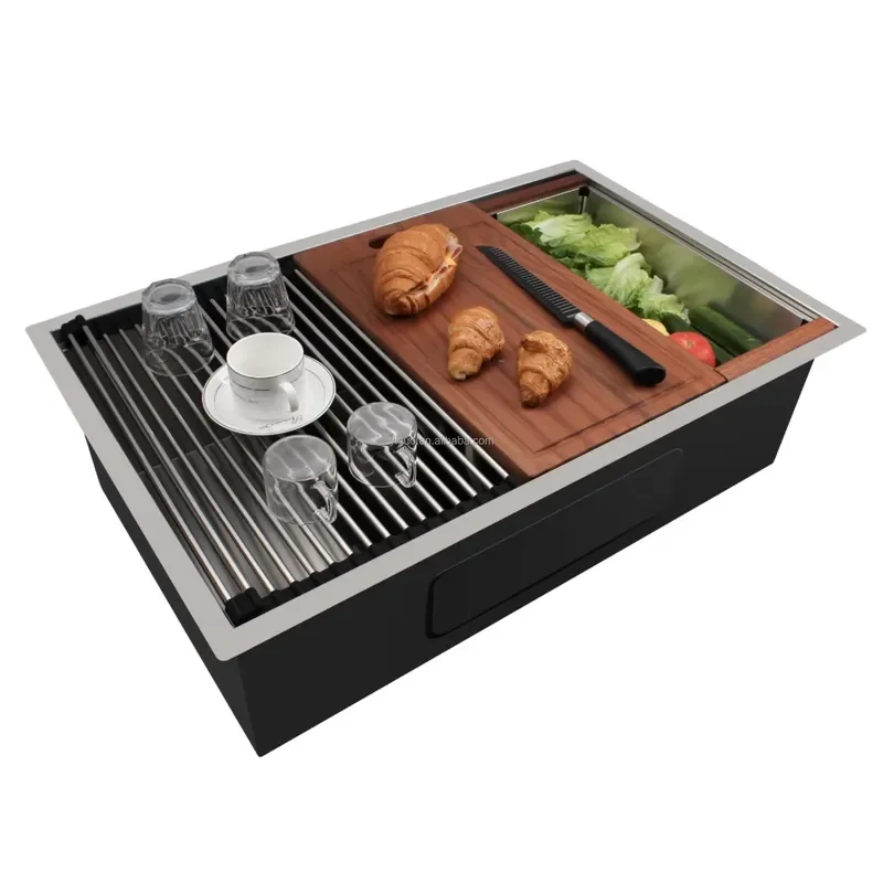 

Full Function Handmade Stainless Steel Kitchen Sink for HM3018