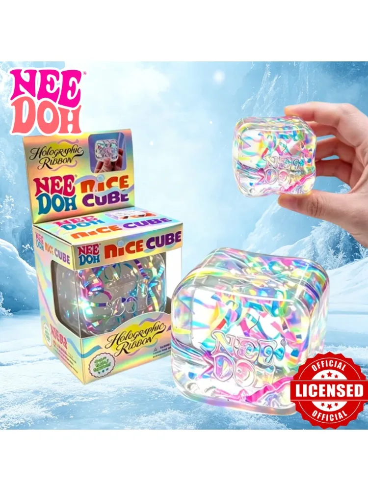 Needoh Holografisches Band zum Quetschen, sensorisches, buntes, dehnbares, angstlösendes, ADHS-Fidget-Spielzeug, Freizeitgeschenk für Erwachsene