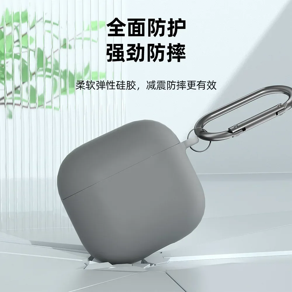 For Apple Airpods 4 2024 Case Luxury Earphone Case Soft Silicone Shockproof Cover for Apple Airpods 4 Cases Shell with Keychain image 2