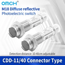 OMCH CDD Series Diffuse Reflection Photoelectric Inductive Switch Sensor DC 12-24V Adaptation To M12 Connectors