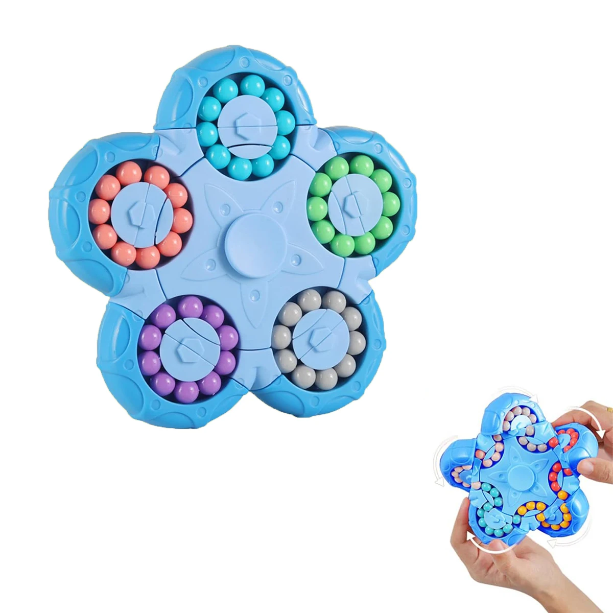 Magic Bean Gyroscope Finger Rotation Ball Decompression Tool for Children's Puzzle Toy Brain Development