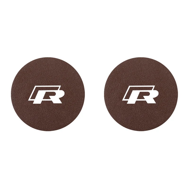 2 Stück Auto-Getränkehalter-Einlage Emblem-Untersetzer Rutschfeste Matte für VW Golf Tiguan T-Roc Polo Passat ID.4 T-Cross ID.3 Taigo ID.7