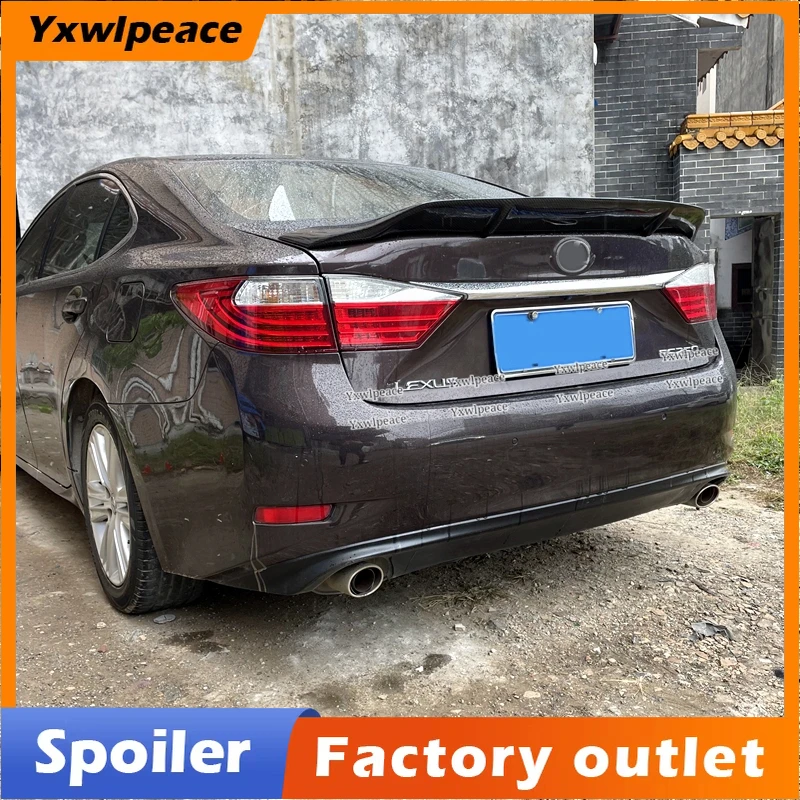 

For LEXUS ES 2013 14 15 16 2017 ES250 ES300H ES350 ES200 R Style Real Carbon Fiber Rear Trunk Lip Spoiler Car Accessories