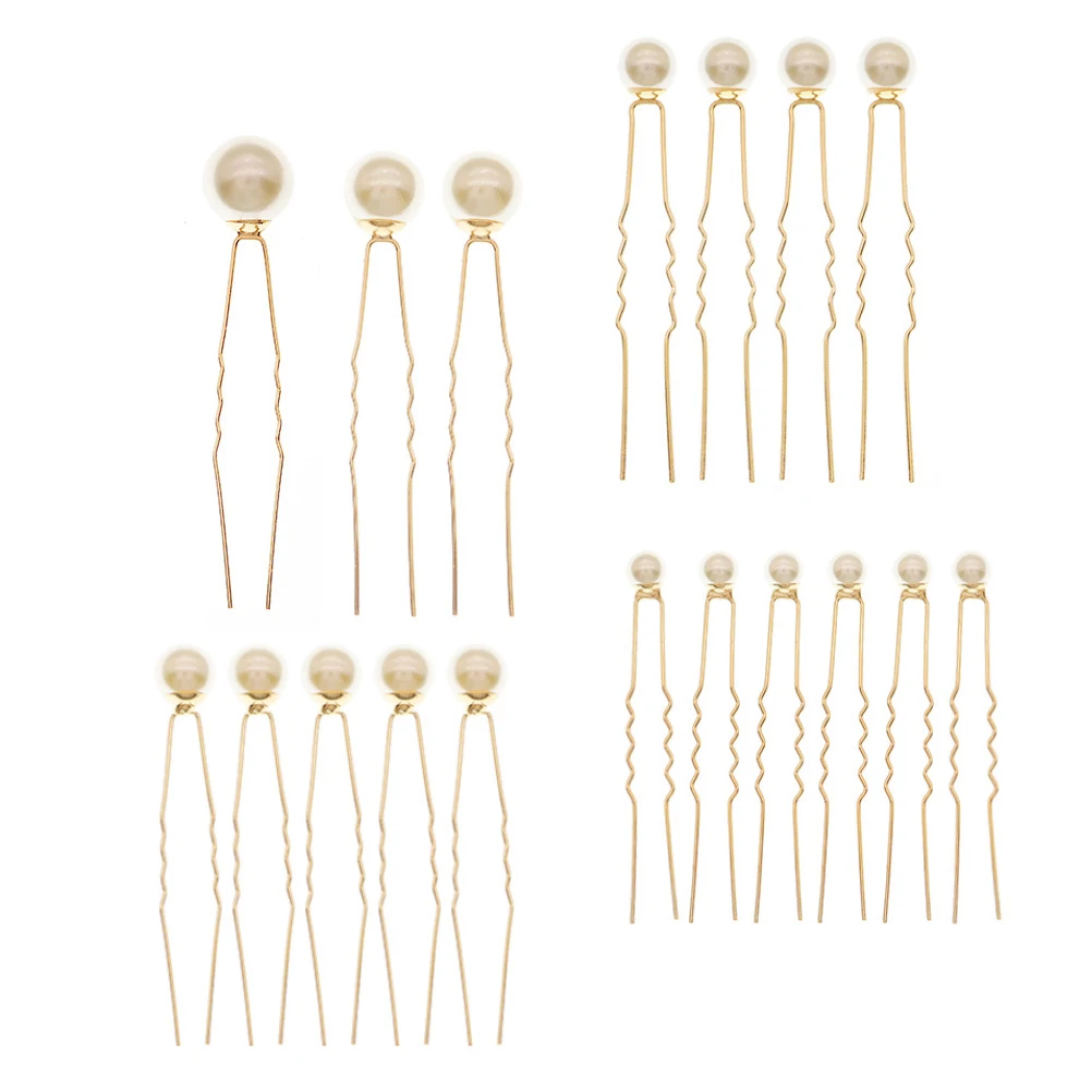 

18pcs Hairpin Set Bridal Accessories Pearl Plastic Hanfu Women Wedding Hair Pins Hair Chopsticks Smooth Edges Stylish