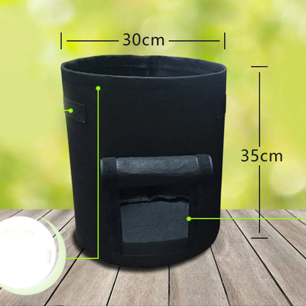 5 قطعة حقيبة زراعة النبات S 4 جالون أسود غير المنسوجة النسيج دائم تنفس مقاوم للماء تعزيز غرزة تصميم زراعة حقيبة