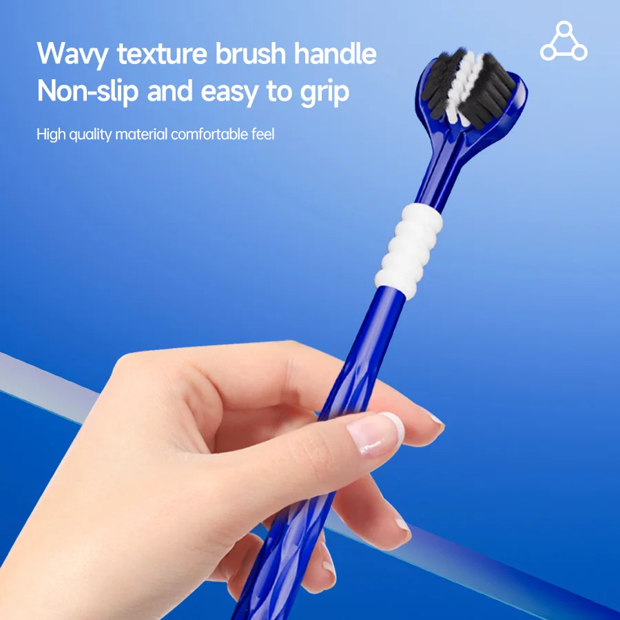 Cepillo de dientes manual 3D, 6 uds., cepillo de dientes suave en forma de U de tres lados para limpieza bucal integral para adultos, hombres y mujeres, pareja