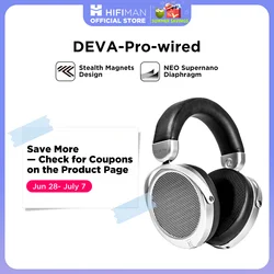 HIFIMAN Deva-Pro Over-Ear Open-Back Planar Magnetic Headphone with Stealth Magnets-Wired Version