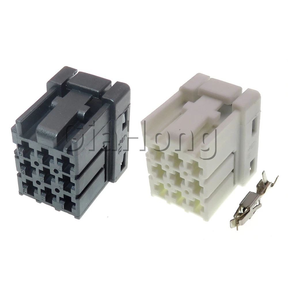 1 Set 9 Ways 1-968305-2 Car Electrical Socket 2-968307-2 AC Assembly Auto Power Amplifier Cable Connector 1-968307-2