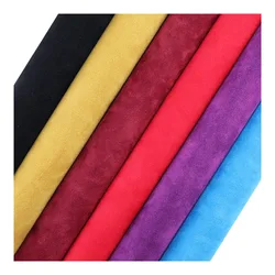 20/50x120cm Doulde-Sided Artificial Suede Velvet Faux Leather Flock Fabric Leather For Handbag Bows DIY Decoration H0608