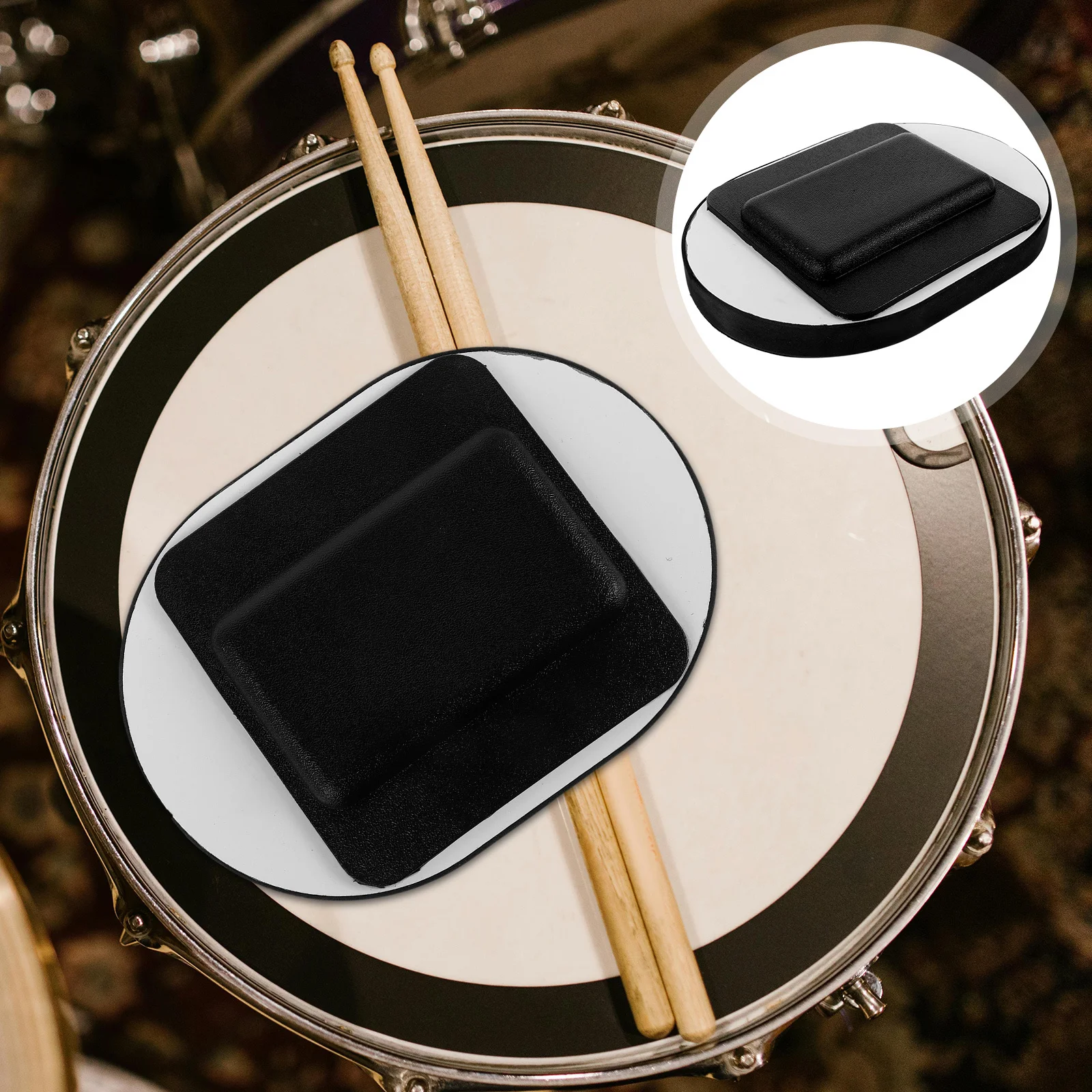 

Drum Mute Pad 24-29 Inch Rubber Bass Drum Noise Reduction Mat For Quiet Practice Vibration Absorbing Soundproofing