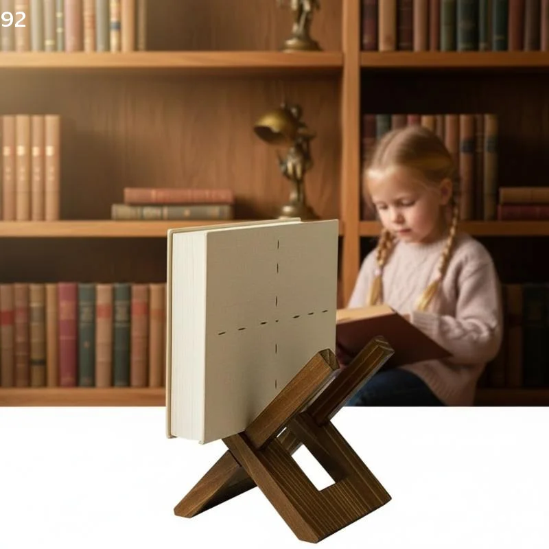 Wooden Cookbook Stand Flat Stand Base Kitchen Cookbook Stand Reading Stand Wooden Record Stand Resding Stand