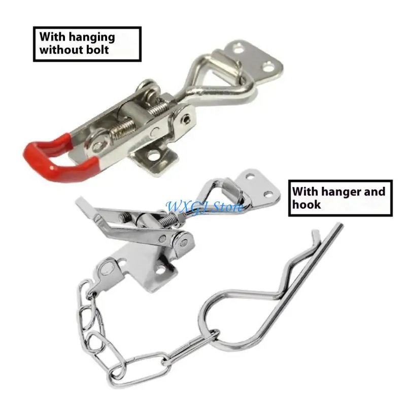 37JE Stainless Steel Campers Storage Box Lock Toggle Latches Clamp Secure Fastening