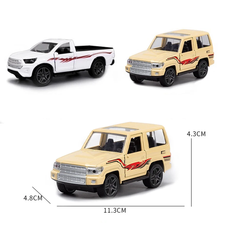 1:32  LAND Cruiser Alloy Pickup Car Model Diecast Metal Off-road Vehicle Model Simulation Kids Toy Gift  For Collection