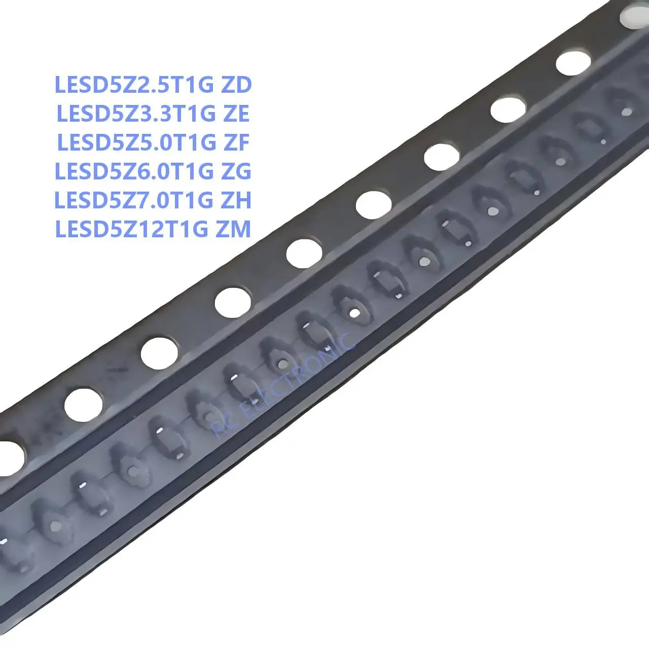 100PCS LESD5Z2.5T1G ZD LESD5Z3.3T1G ZE LESD5Z5.0T1G ZF LESD5Z6.0T1G ZG LESD5Z7.0T1G ZH LESD5Z12T1G ZM SOD-523 ESD Protector