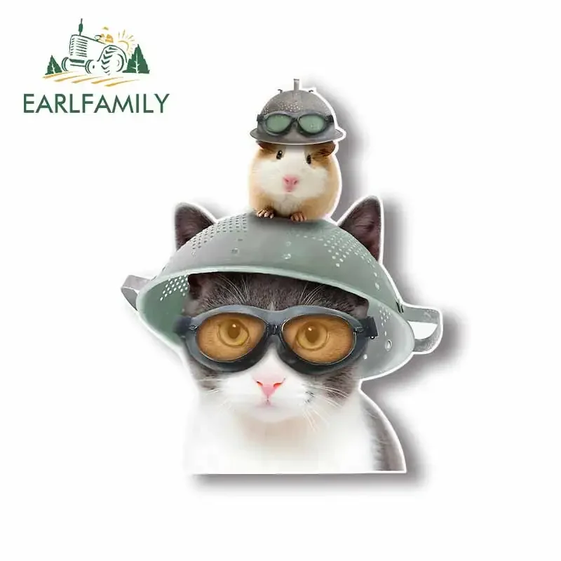 EARLFAMILY 13cm x 10.7cm For Cat Personality Creative Car Stickers Car Accessories Decal Occlusion Scratch Suitable for GTR EVO