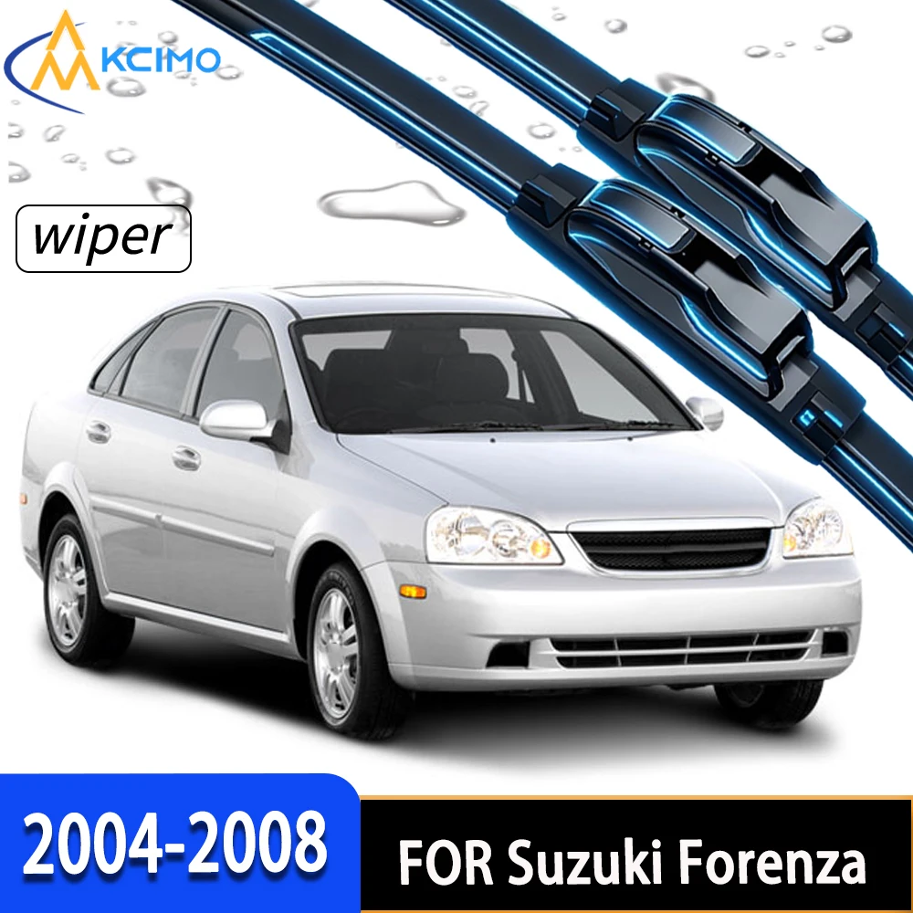 

Durable Rubber Front Windscreen Wiper Blades, Stable Performance Under All Weather Conditions for Suzuki Forenza Reno 2004-2008