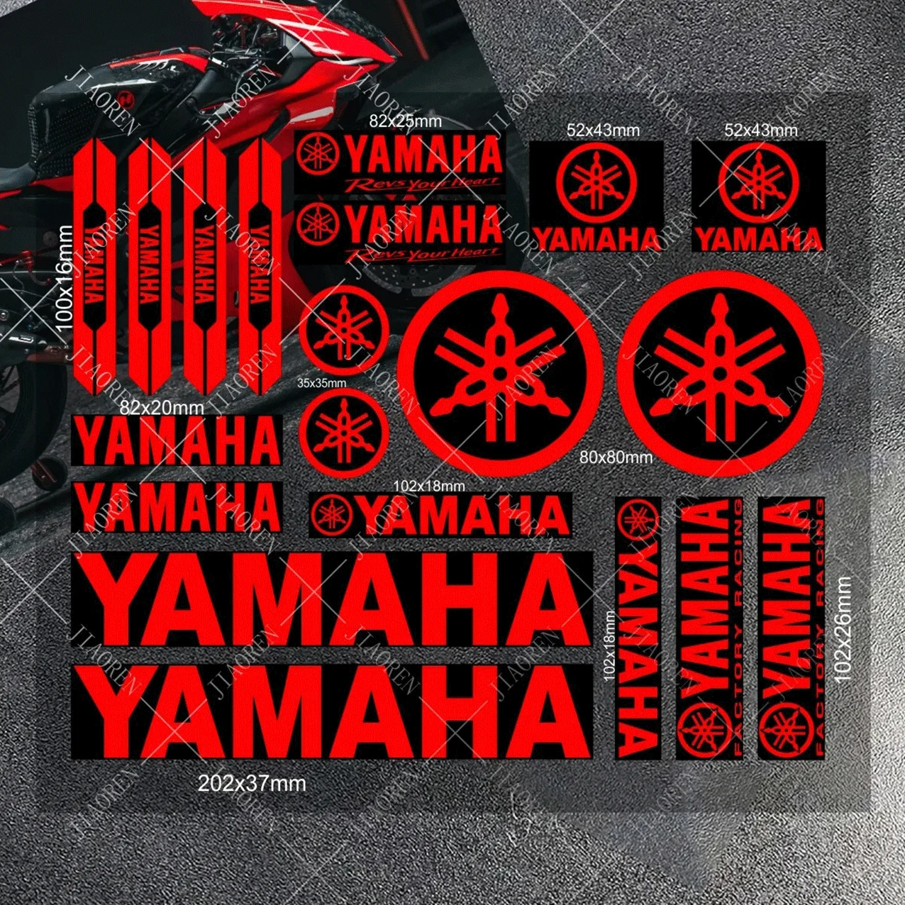 Vinyl Motorcycle Stickers Motor Body Decoration Reflective Decals for YAMAHA