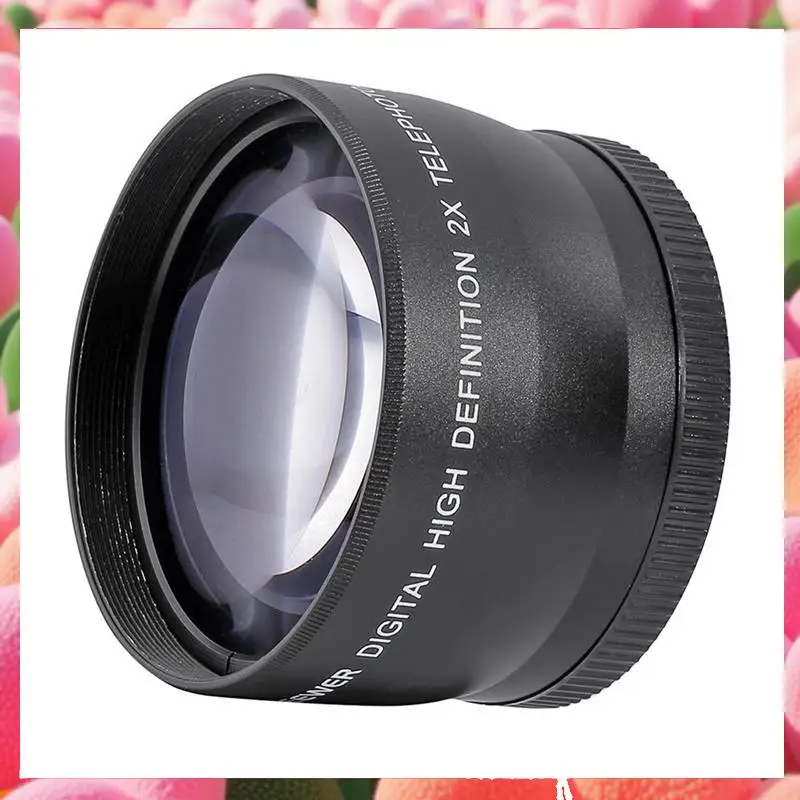 2 قطعة 58 مللي متر 2X تليفوتوغرافي عدسة Tele محول لكانون نيكون سوني بنتاكس 18-55 مللي متر-ABJU