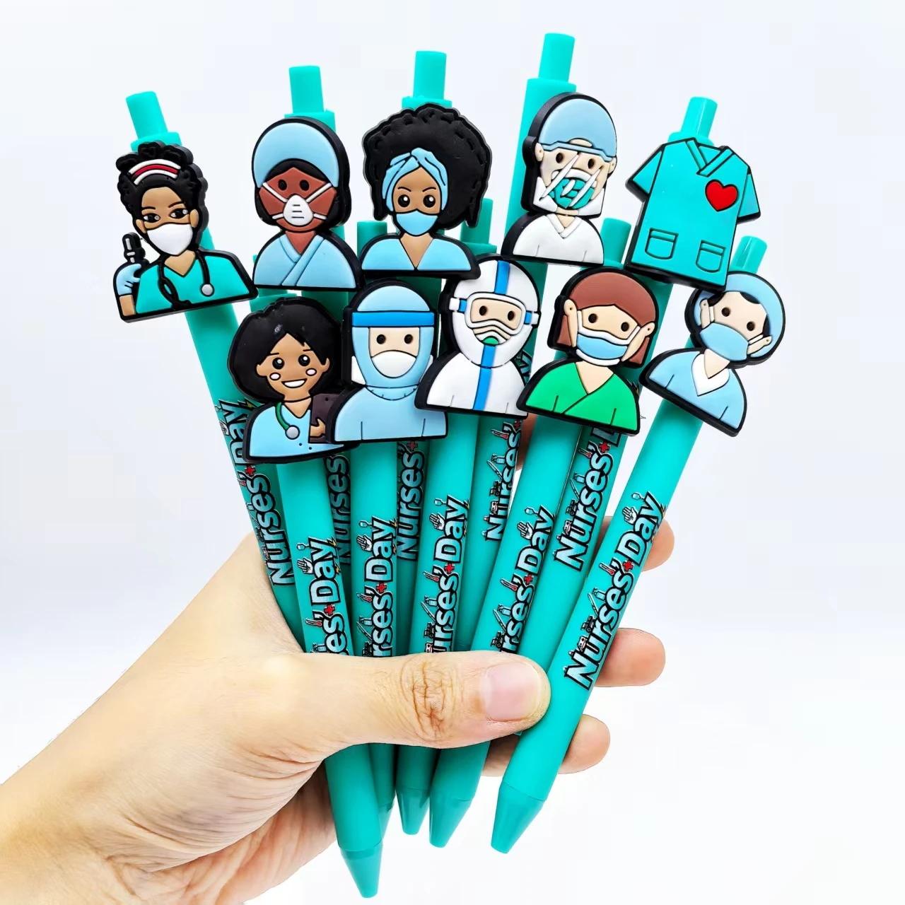 6pcs/10pcs/12pcs/15pcs medical ballpoint pens, portable doctor and nurse press ballpoint pens, nurses' festival stationery
