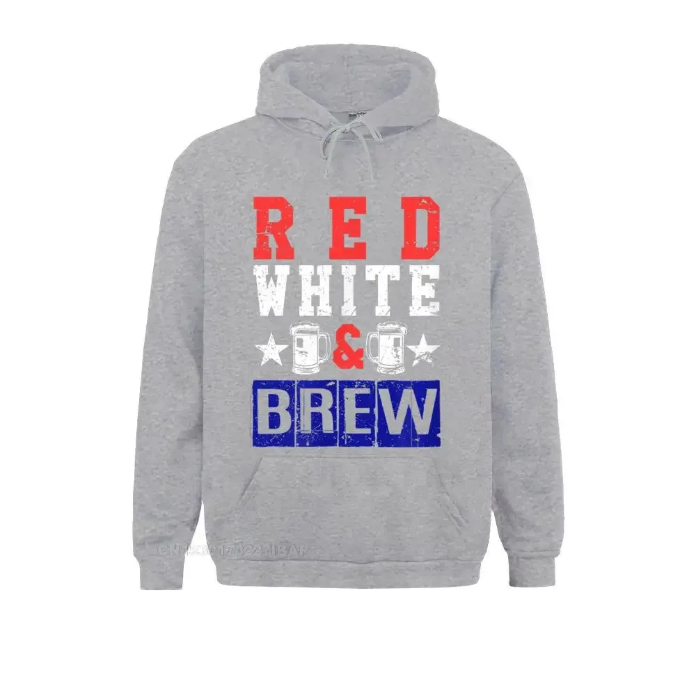 USA Red White and Brew Hoodie Drinking Spirit Sweatshirts Graphic Long Sleeve Group Men Hoodies Japan Style Hoods ostern Day