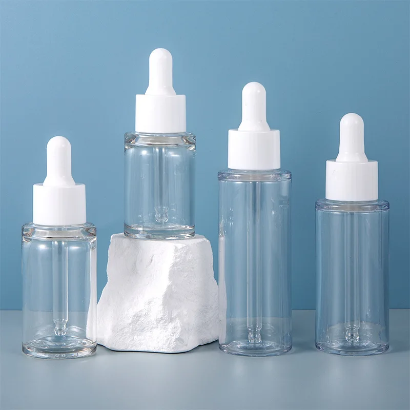 Dropper Essential Oil Bottle 20/30/40/50ml Plastic PET Dropper Bottle Transparent DIY Makeup Packaging Bottle Cosmetic Container