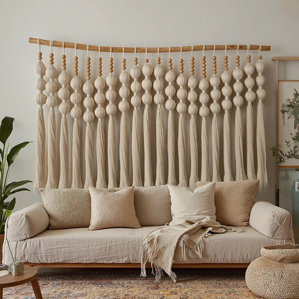 Boho Colorful Sphericity Macrame Décor Art Wall Hanging Designs Tapestry Home Decoration Wall Decor for Home Wall Living Room