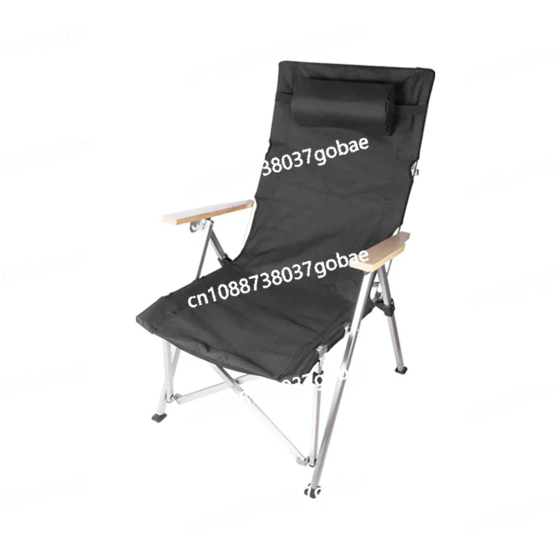 

Outdoor Camping Four-gear Adjustable Back Pull Folding Chair Table Self-driving Picnic Sitting Reclining Portable Chair
