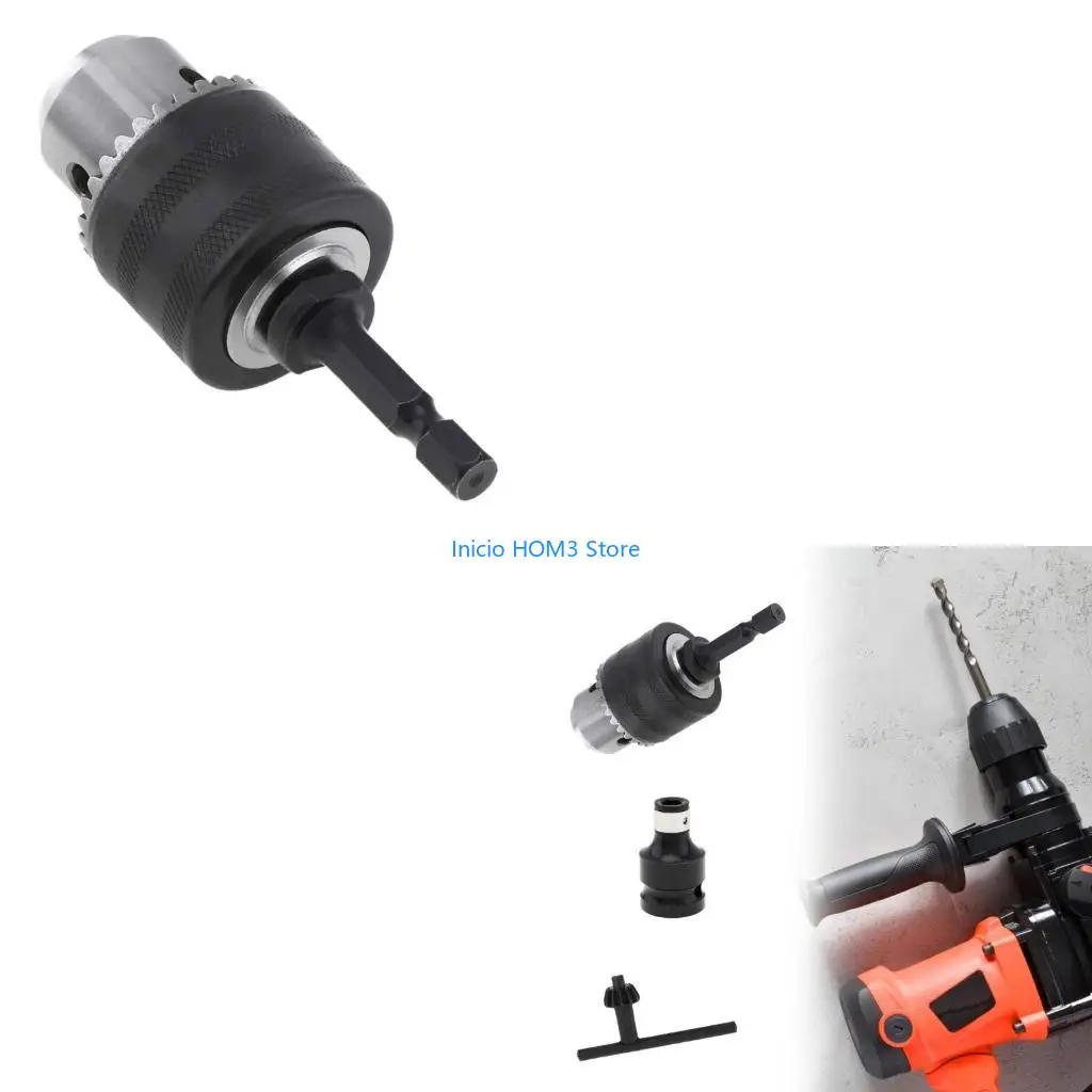 

A5YD Адаптер сверлильного патрона 3/8 дюйма Патрон дрели для ударной отвертки с быстросменным хвостовиком 1/4 дюйма, адаптер для