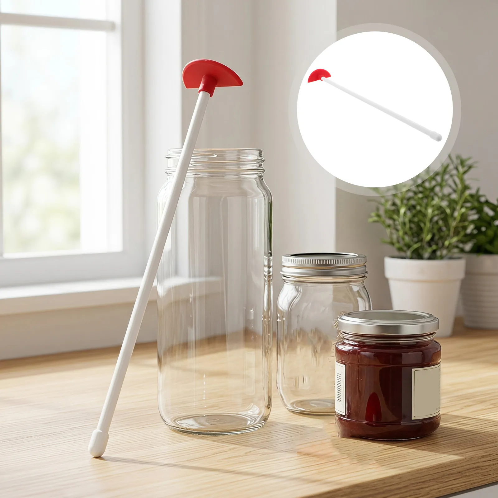 Silicone Bottle Scraper Spatula Blender Flexible Jar Scrapers Cleaning Jam Mini