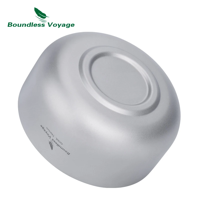 Boundless Voyage Titanium Double-Wall Bowl for Adult Children Outdoor Camping Tableware 200ml 420ml