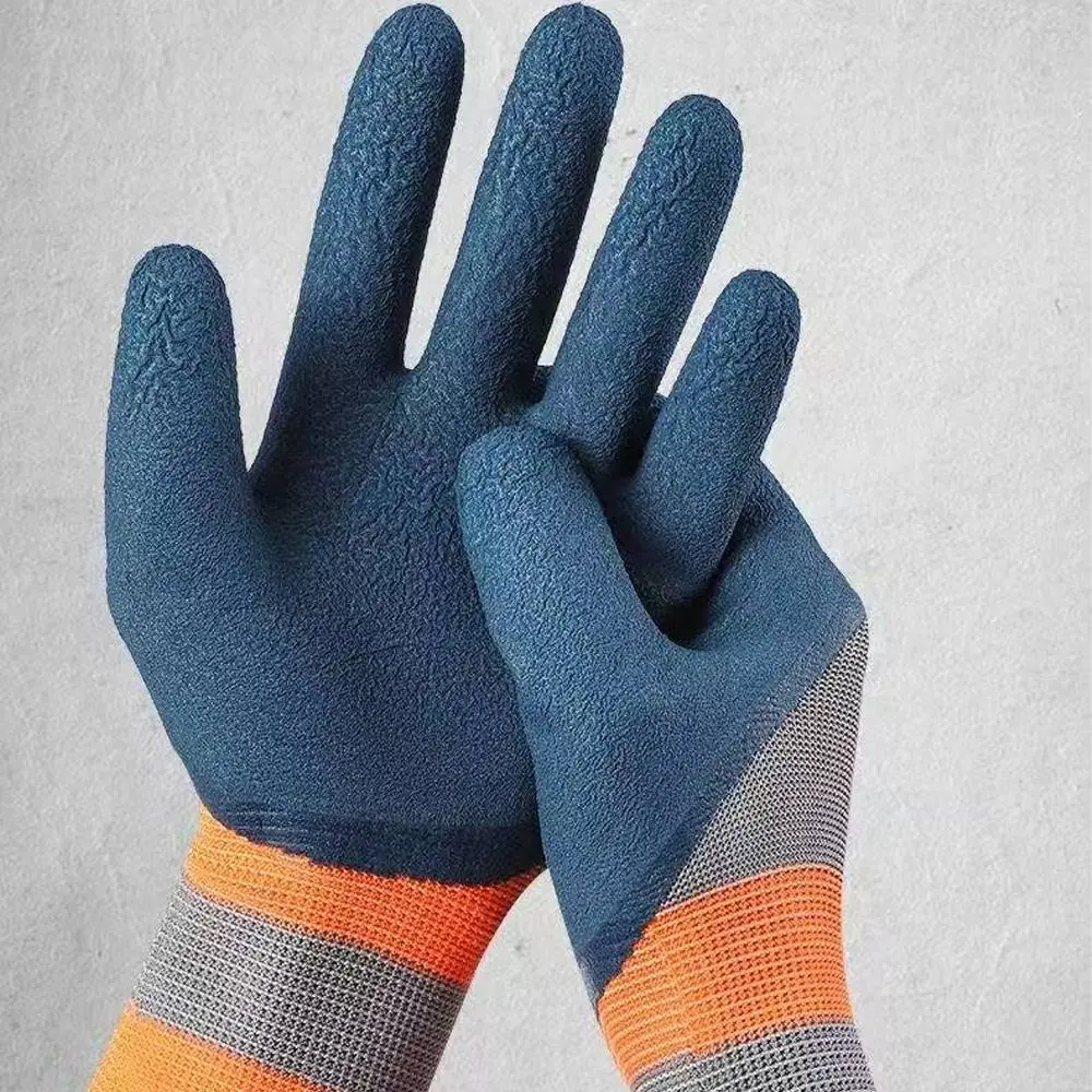 

12Pair Wear-resistant Tire Rubber Glove Breathable Non-slip Labor Protection Gloves Waterproof Safety Work Gloves