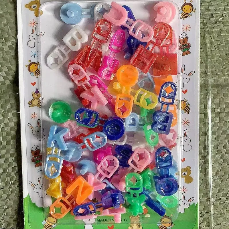 

270pcs/ (45pcs/card) Mini Plastic Hair Claw Clips for Toddler Girls - ABC Letter Hairpins for Baby Hair Styling -Non-Slip Cute