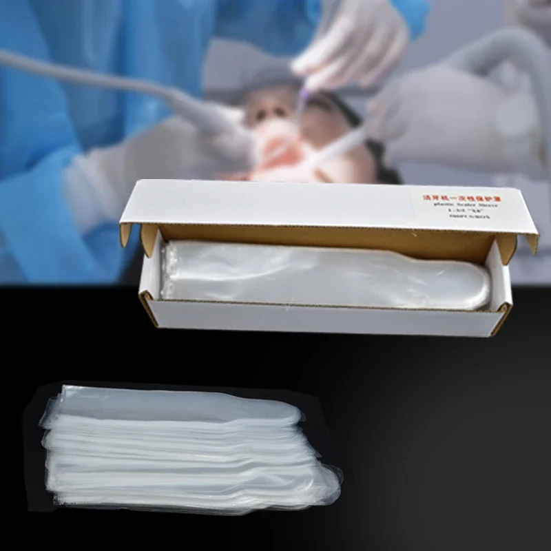 

100/500Pcs/Box Dental Ultrasonic Scaler Handle Protective Cover Disposable Sleeves Clinic Product Dentist Material