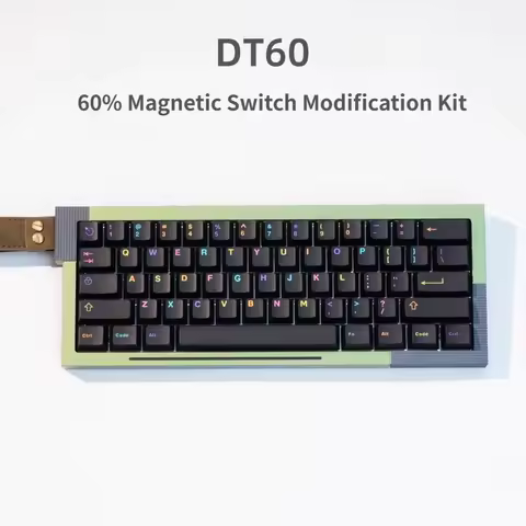 DT60 Aluminum Keyboard Kit Wired Single Mode Gasket Hot-Swap RGB Support QMK/VIA Custom Personalized Office Gaming Keyboard Gift