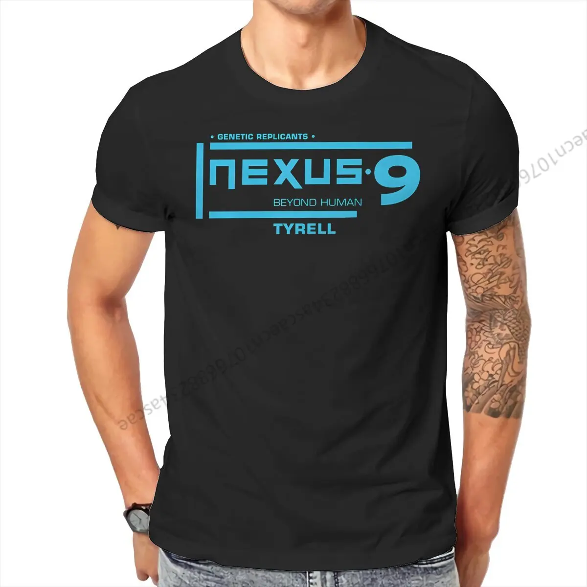 Camiseta de manga corta para hombre, Camisa de algodón con estampado de Blade Runner Nexus 9