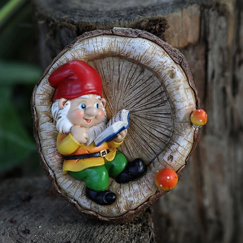 F92b resin portabel gnomes figure hnagings for miniature lanscape dan outdoor decors