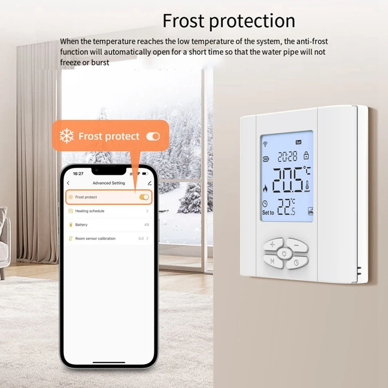 Tuya Zigbee Smart Thermostat 5A Water Gas Boiler Battery-Powered Temperature Controller Voice Control Google Home Alexa Durable