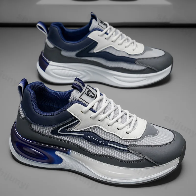 

Мужская осень 2023, новая сетчатая спортивная обувь для бега, модная универсальная удобная повседневная мужская обувь в стиле ретро с толстой подошвой