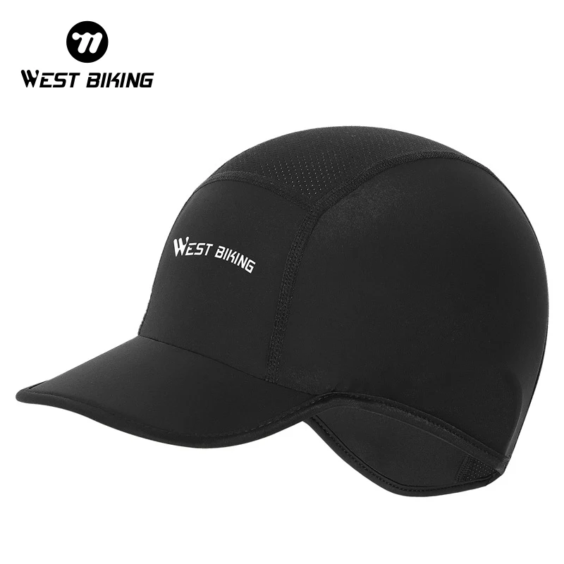 WEST BIKING Sport Skull Caps Summer Anti-UV Winter Warm Cycling Helmet Hat Running Riding Hiking MTB Bike Motorcycle Headwear