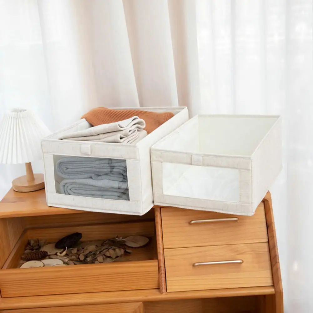 Caja de almacenamiento plegable, cómoda y lavable, diseño plegable, organizador de ropa y pantalones, uso diario