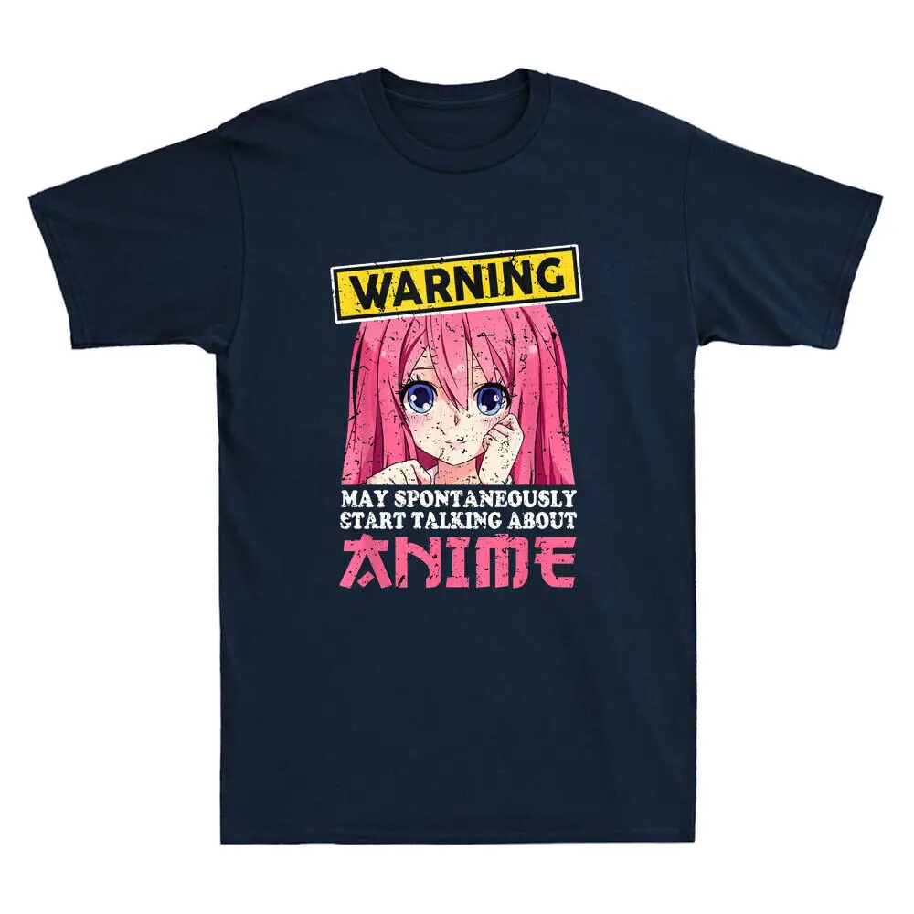 

Warning May Spontaneously Start Talking About Anime Girls Vintage Men's T-Shirt