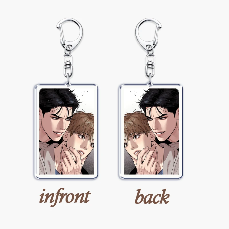 Korean Manga BL Manwha Jinx Keychain for Accessories Bag Yaoi Boys Love Joo Jaekyung Kim Dan Key Chain Keyring Jewelry Fans Gift