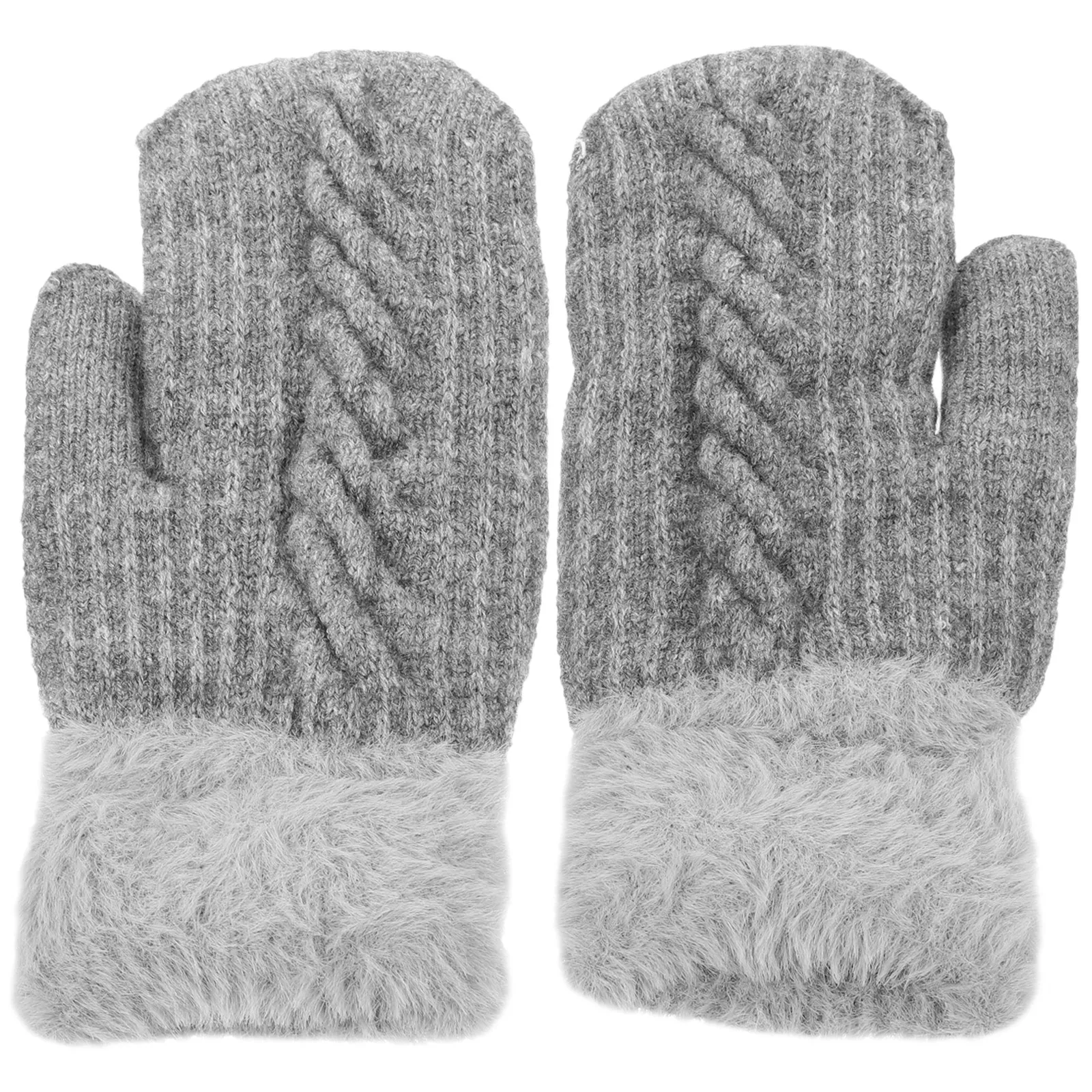 

Warm Knitted Gloves For Cold Weather Winter Full Finger Touch Screen Skiing Climbing Riding Gloves For Adults