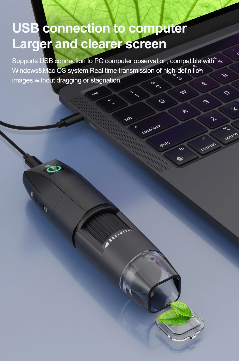 2MP 1080P 50-1000X Continous Focal  WIFI Digital Microscope CMOS Borescope Handheld Endoscope Inspection Otoscope Camera