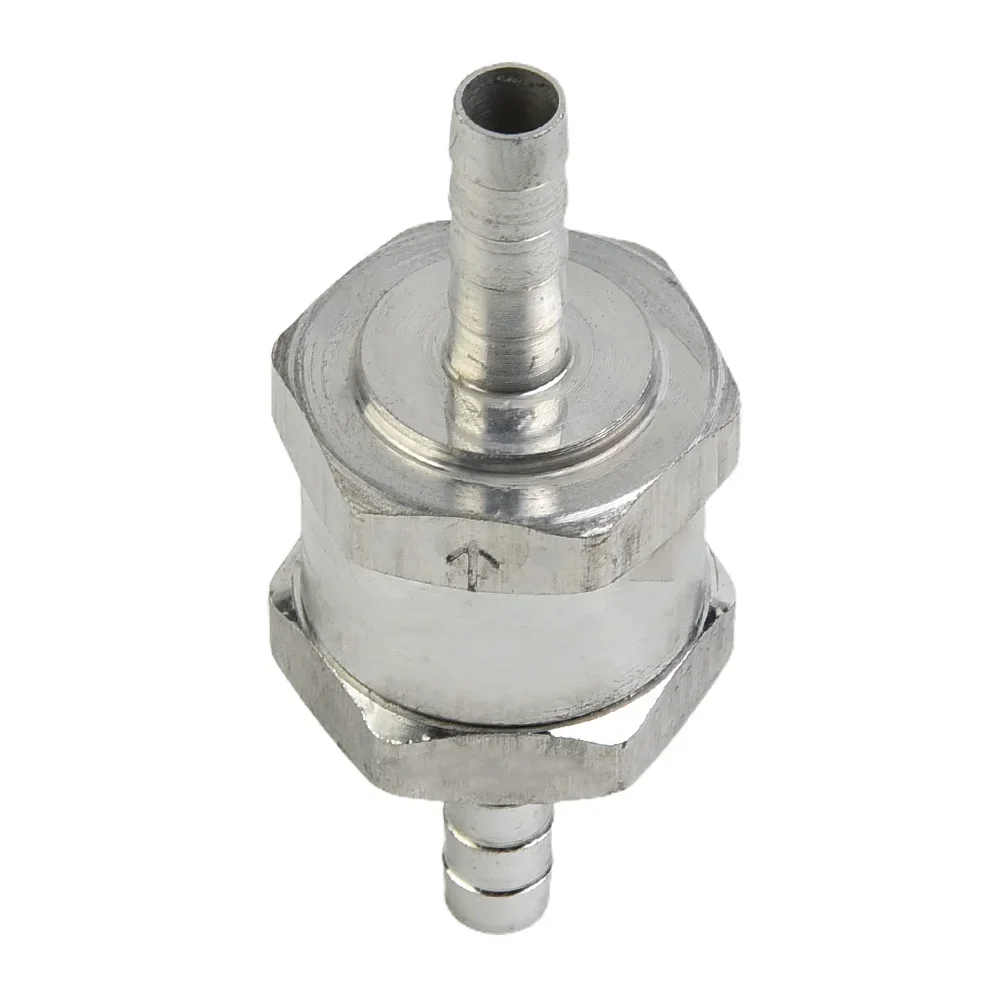 1 X Check Valve Aluminum Non Return Valve Single Way Inline 6/8/10/12mm Fuel Air Water Pipe Tube Hose 6mm, 8mm, 10mm, 12mm