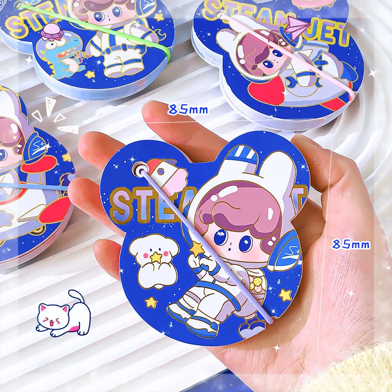 65Sheets Cute Special-shaped Sticky Notes Weekly Planner Sticky Notes Loose-Leaf Study Office Notepads Kids Mini Notebooks