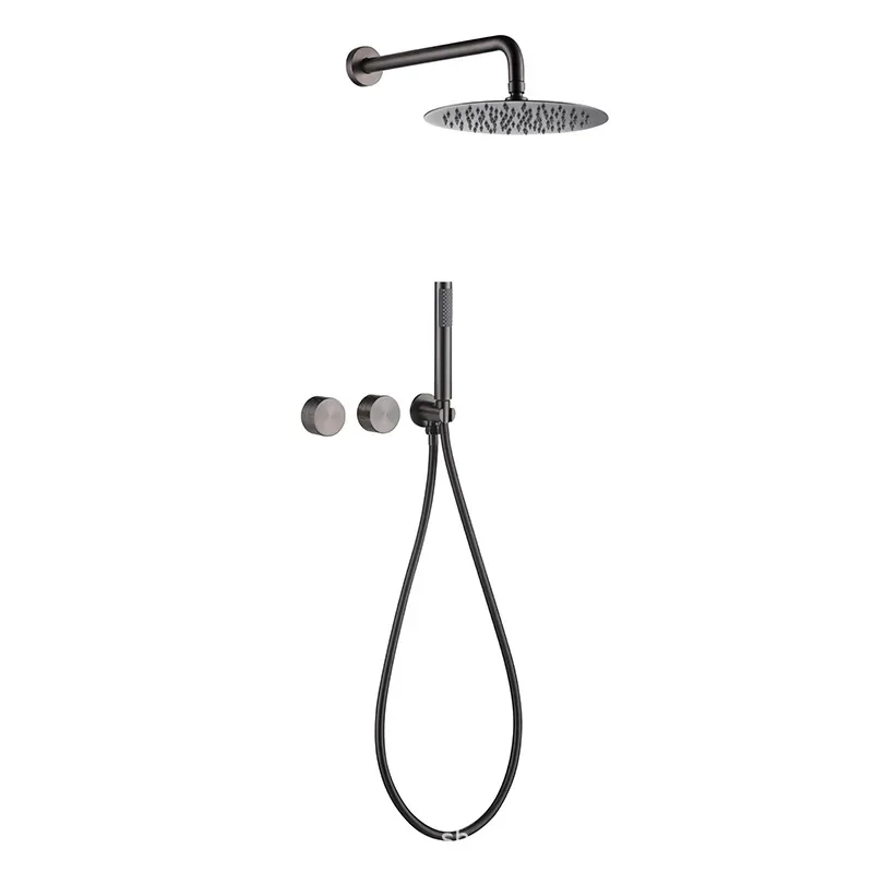 

Minimalist invisible hidden shower, concealed into the wall, ceiling pre-buried