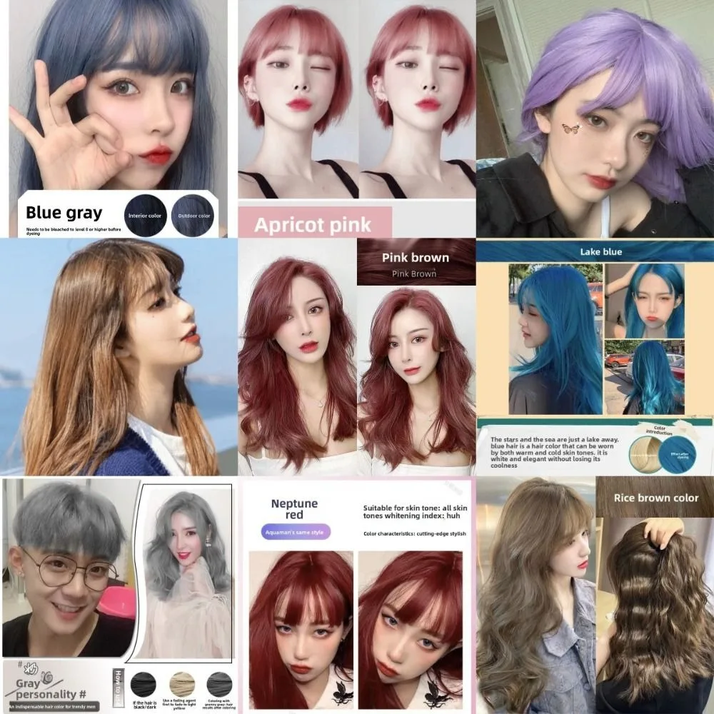 Permanent Hair Dye Wax Non-toxic Long Lasting Hair Color Cream No Bleaching Ammonia Free Hair Coloring Shampoo DIY Hair Styling view 5