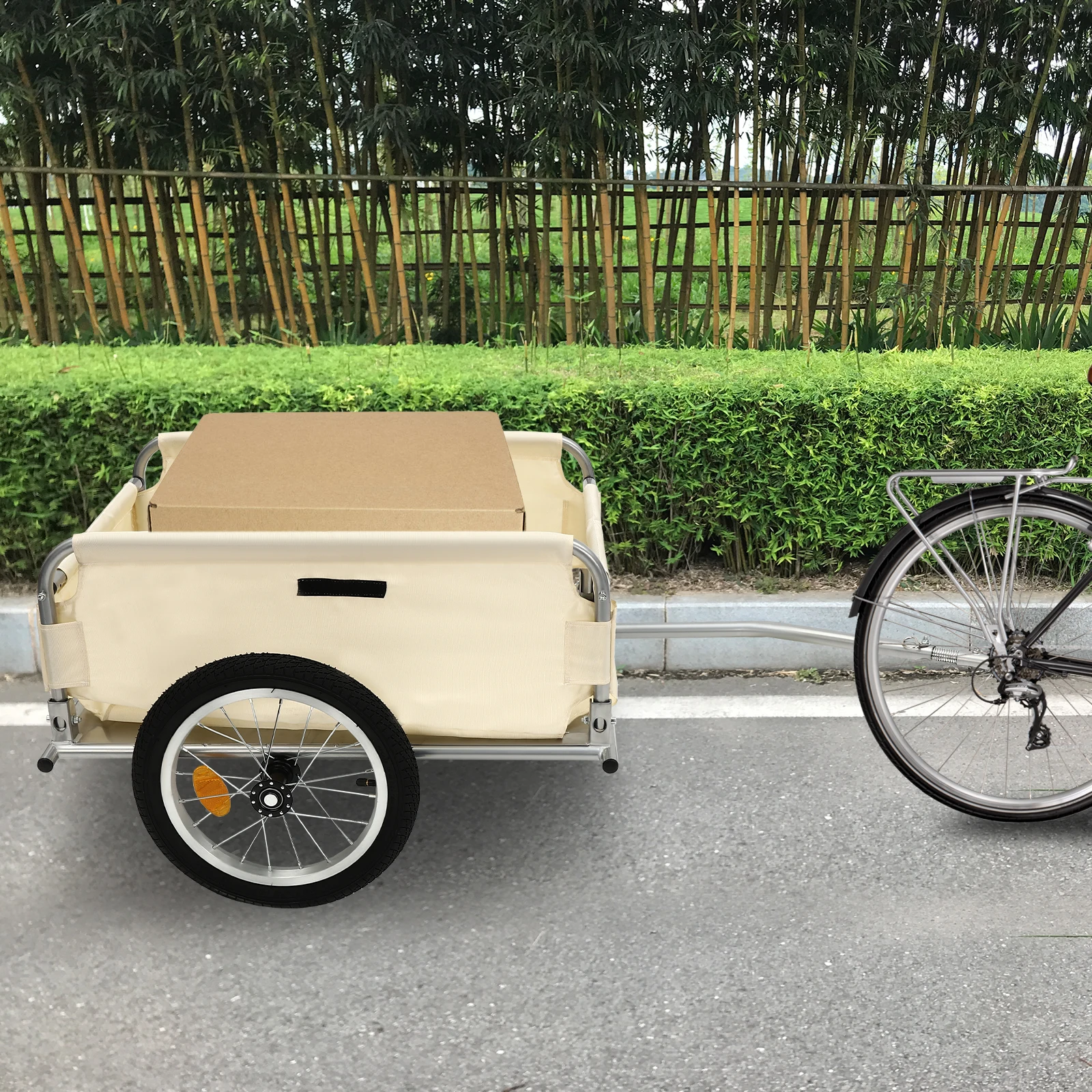 Aluminum Utility Cargo Bike Trailer 50kg Load Transport Trailer Multiple Wheels for Mountain Bike