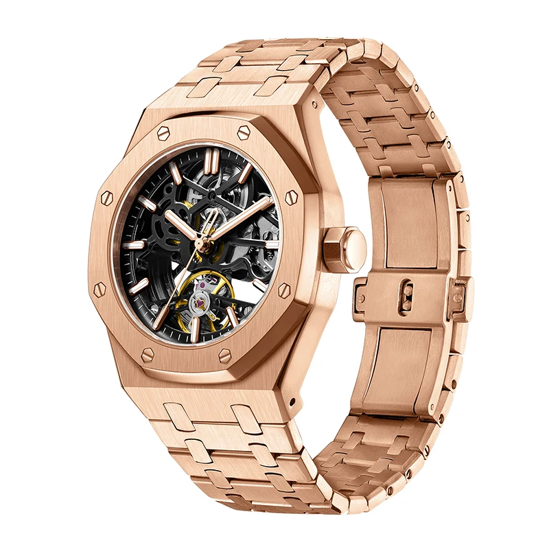 

New Arrive Automatic Top New Mechanical Tourbillon Waterproof Business Sport Wrist Watch Clock custom watch designs